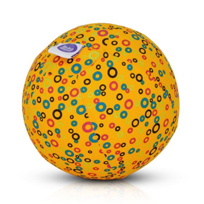 Bright yellow patterned balloon cover.