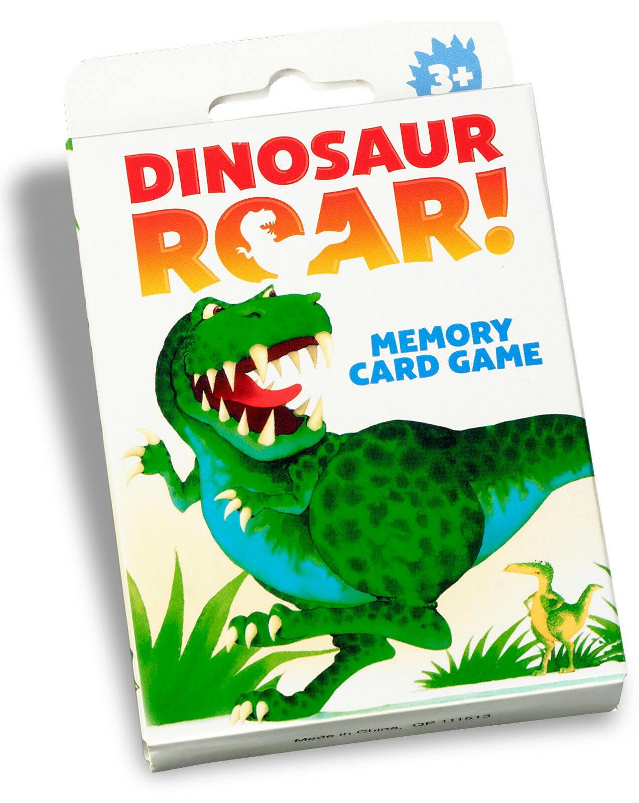 Box containing a fun card game featuring a dinosaur on the front.