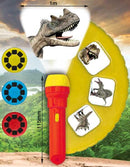 Illustration of the toy projecting an image of a dinosaur head.