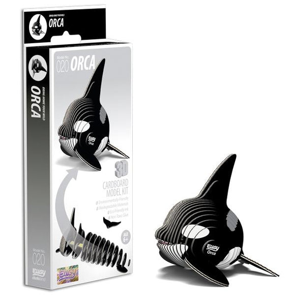 Eugy Orca model beside box.