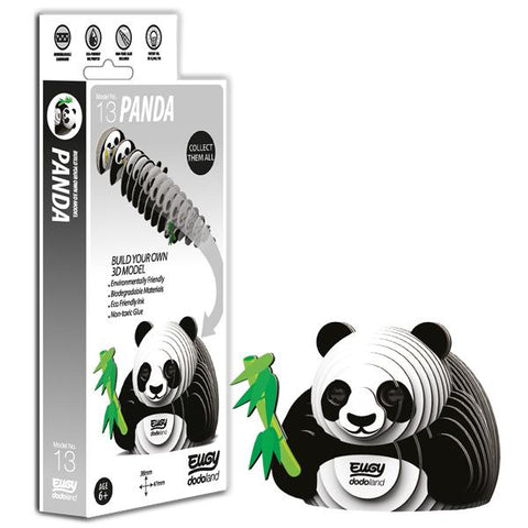 Panda model beside packaging.