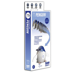 Build a 3d model of a penguin using biodegradable card and non toxic glue. Cardboard 3D model