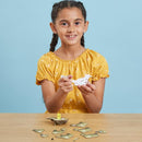 Girl with long dark hair putting the Eugy Rhino pieces together.