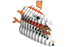 Pieces of the Eugy snowman model in size order.