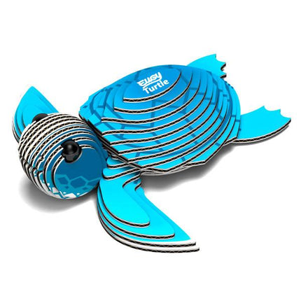 3D model of a turtle using biodegradable card and non toxic glue. 3D cardboard model