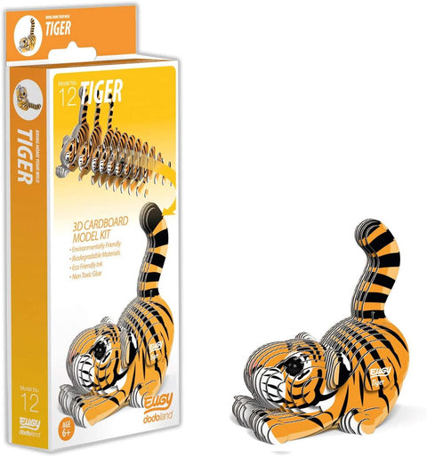 Box of Eugy Tiger with 3d model beside it.