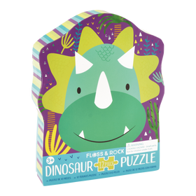Green and purple box for a dinosaur jigsaw puzzle.