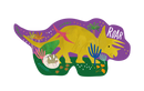 Dinosaur-shaped jigsaw puzzle.
