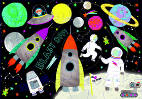 Rocket jigsaw puzzle.