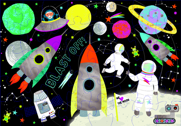 Rocket jigsaw puzzle.