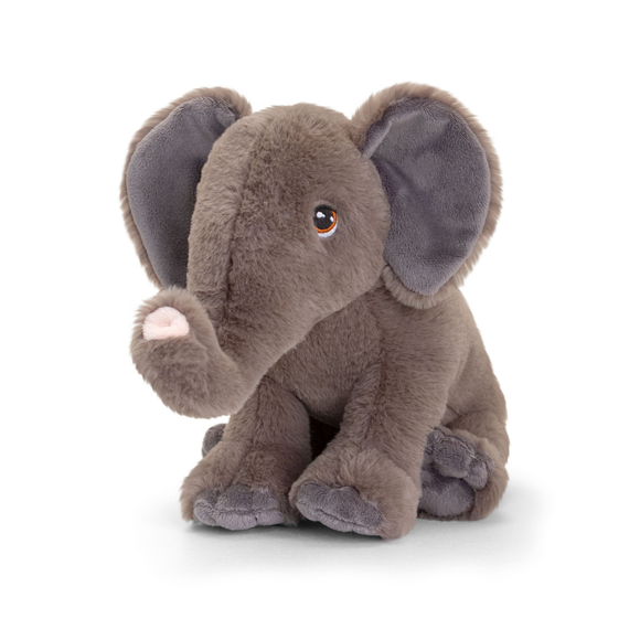 Soft grey elephsnt toy.