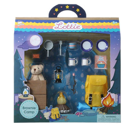 Packaging showing the Lottie Campfire Fun set.