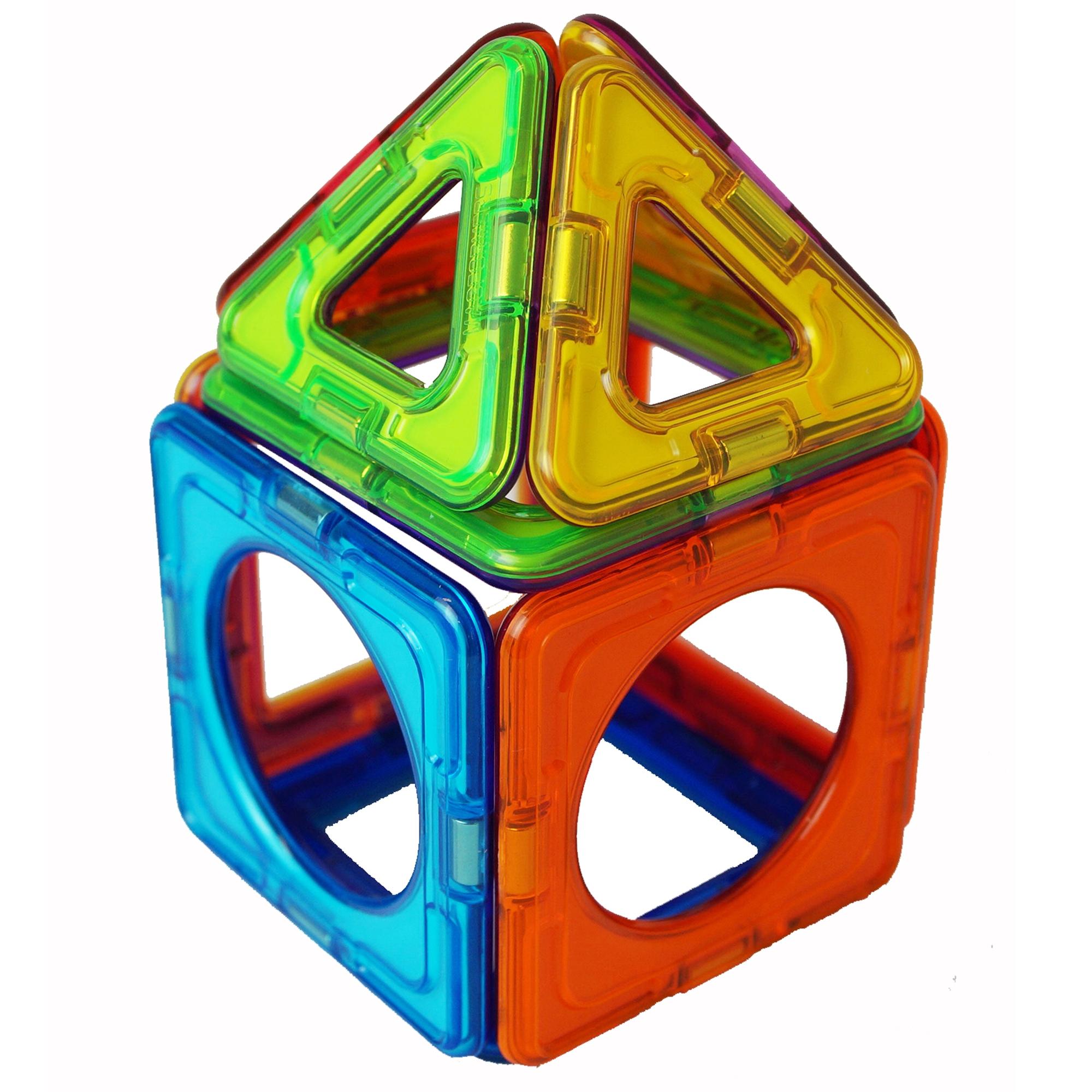 Colourful shape made from Magformers pieces