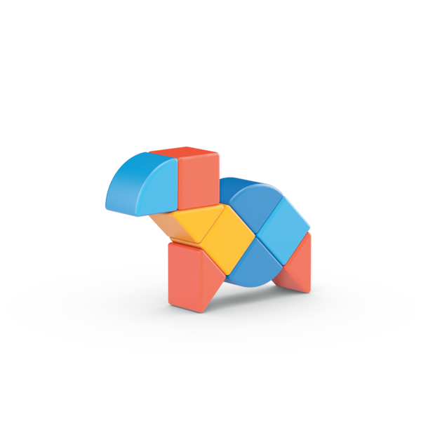 Magicube Shapes 100% Recycled Plastics Animals - 9 pcs - 2