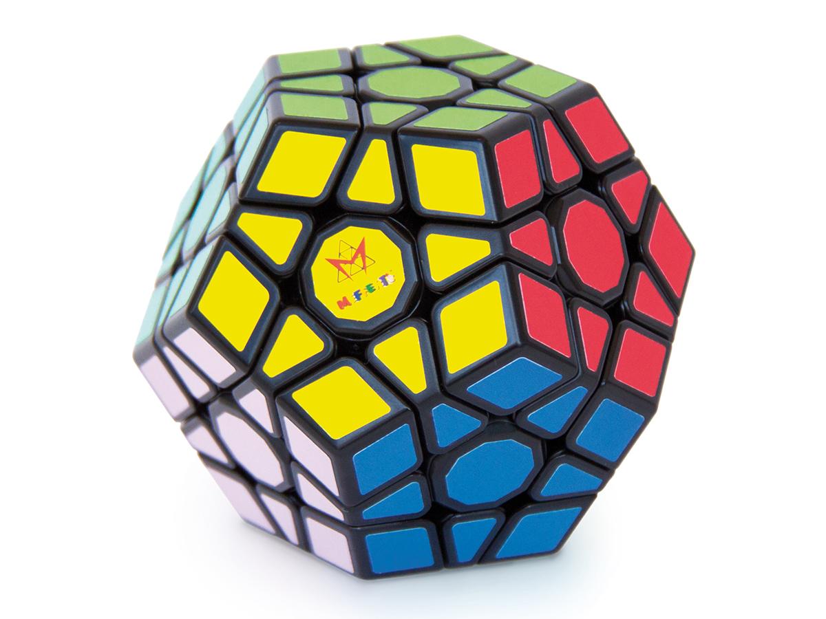 Multi-faceted Megaminx puzzle with moving pieces.