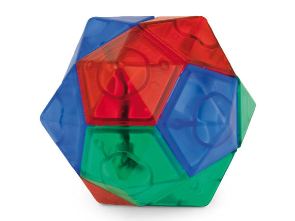 Jewel-shaped puzzle with moving pieces.