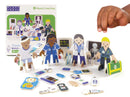 Cardboard Medical Team Play pieces showing medical staff and 1 patient.