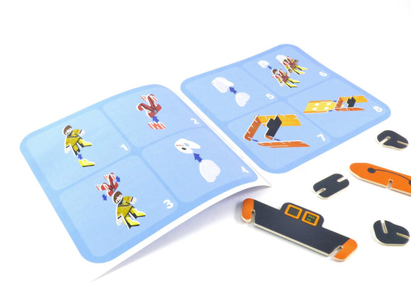 Instruction booklet to show how to fit Play Press lifeboat pieces together.