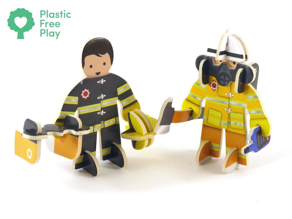 Cut out firemen pieces for Rescue Team Play Press set.