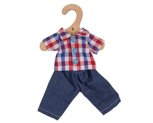 Checked Shirt and Jeans for Rag Dolls - 1