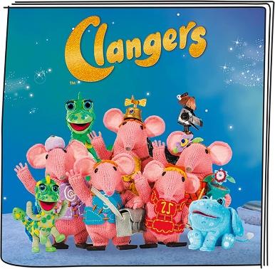 Booklet for the Clangers Tonie with an image showing a group of the Clangers characters.