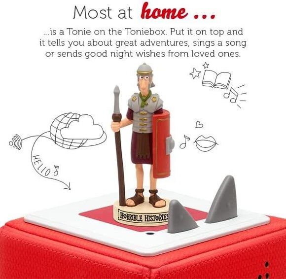 Roman Gladiator figure standing on top of a Tonibox.