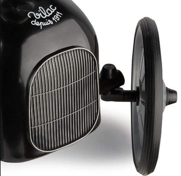 Front grille detail of black metal Vilac car.