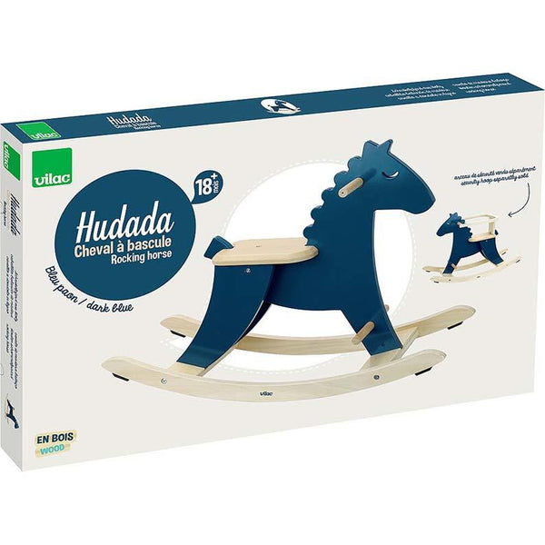 Vilac Hudada Rocking Horse With Safety Hoop - Blue - 3