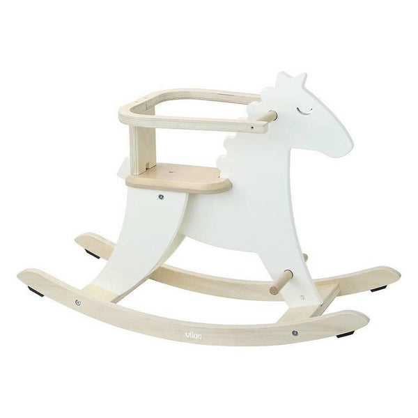 Vilac Hudada Rocking Horse With Safety Hoop - White - 1