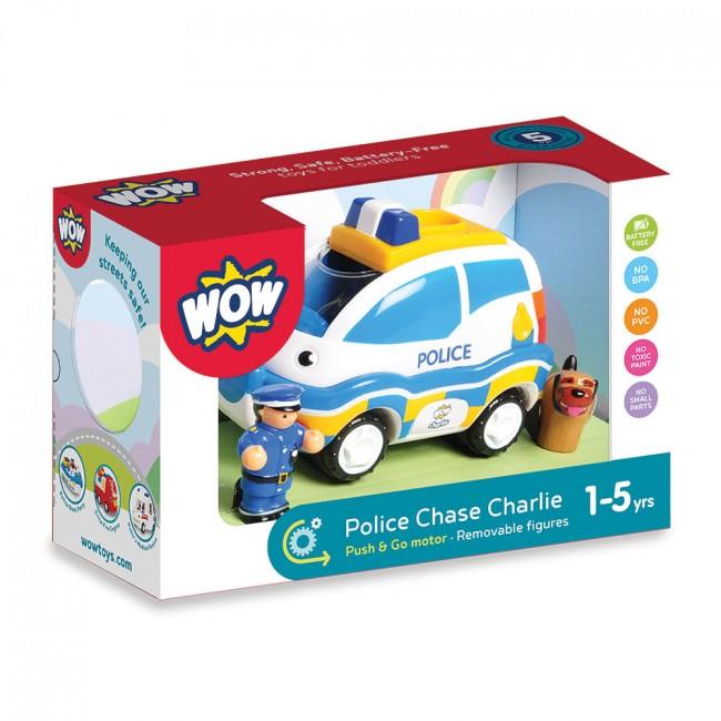 Packaging for police van and dog toy set.