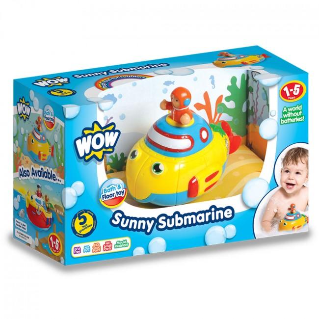 Packaging for yellow submarine toy.